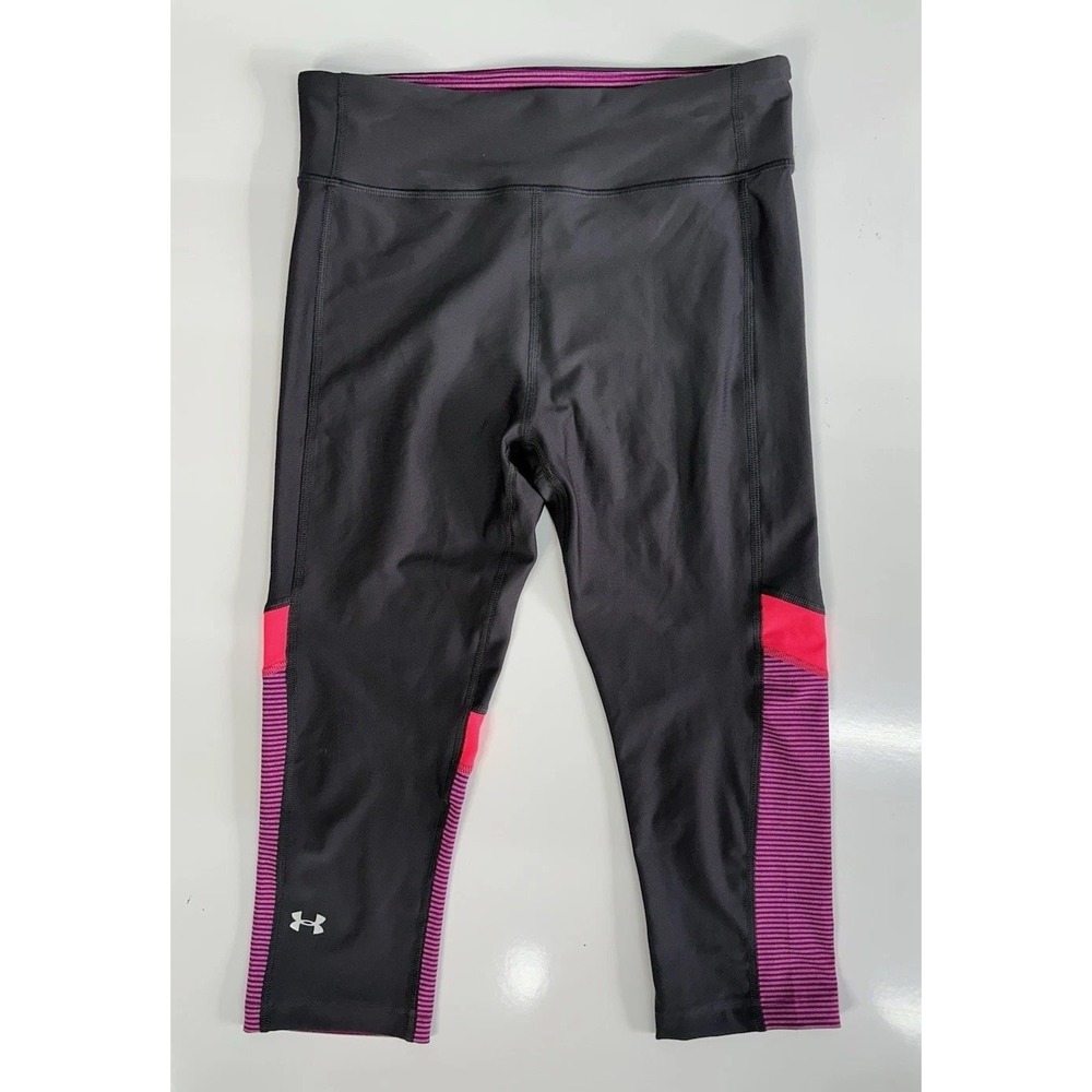 Under Armour HeatGear Alpha Novelty Compression Pink Gray Capri 1248497â Medium